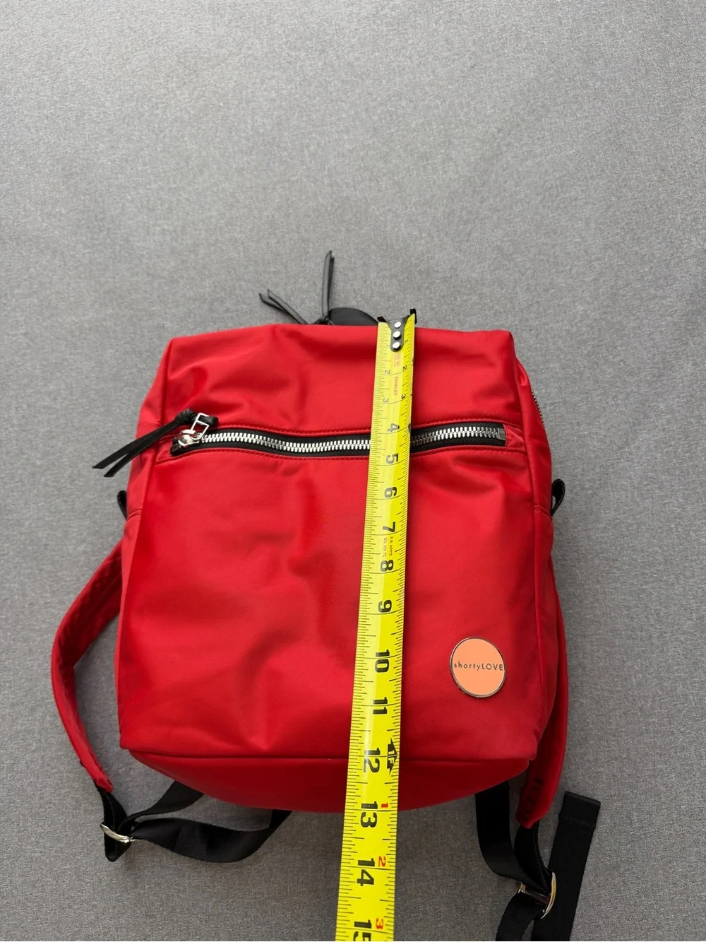 Shortly Love Ace Red Nylon Medium Backpack